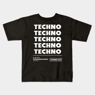 TECHNO  - x5 Kids T-Shirt